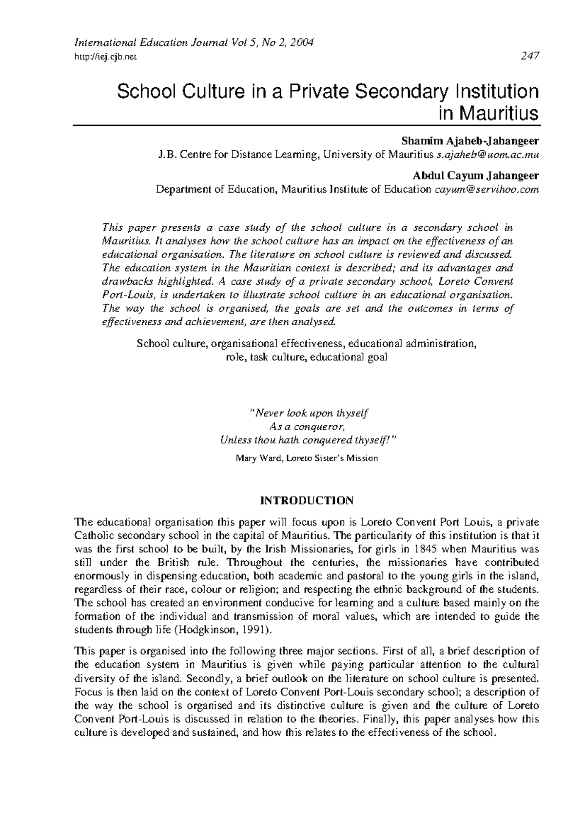 EJ903852 - Book - International Education Journal Vol 5, No 2, 2004 iej ...