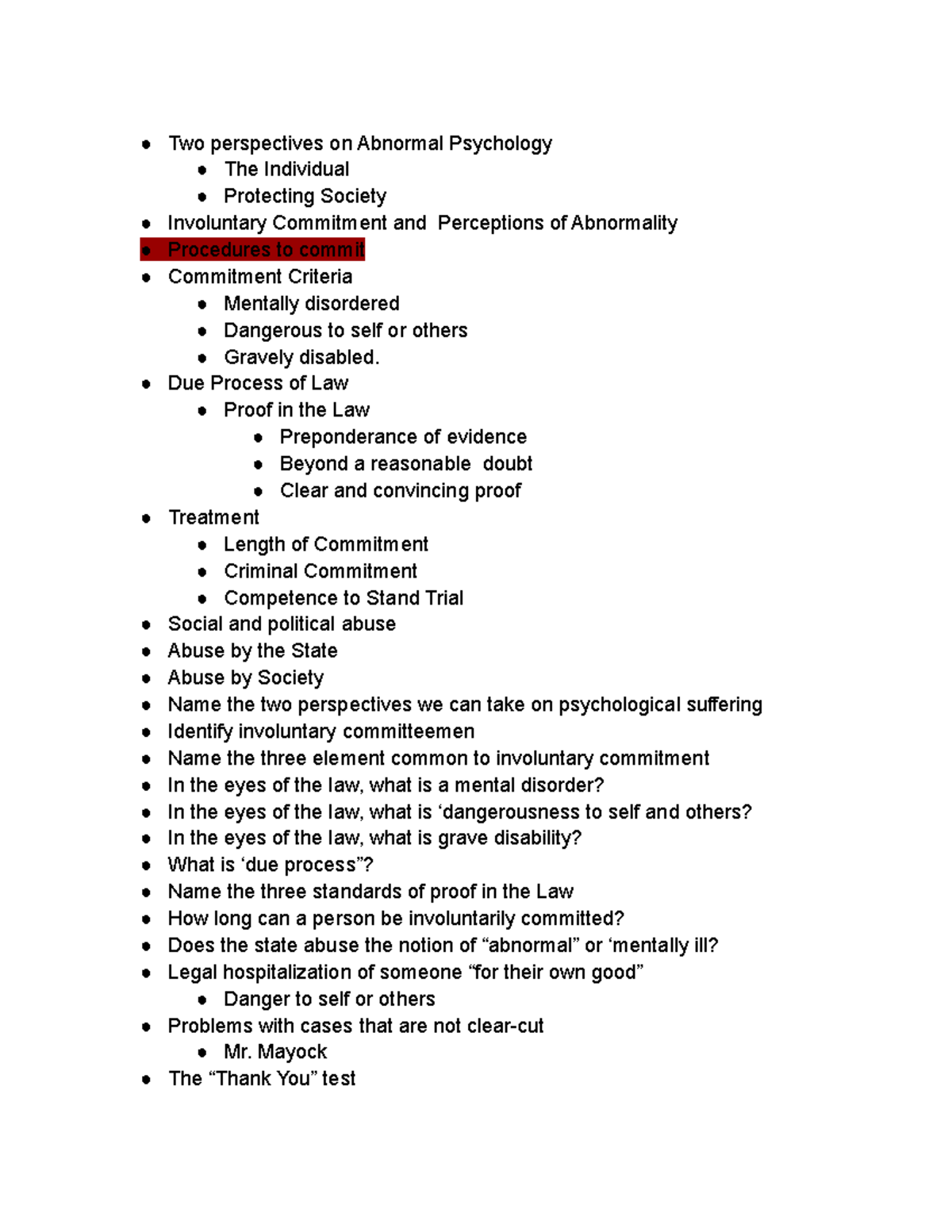 Psy 18 - lecture notes - Two perspectives on Abnormal Psychology The ...