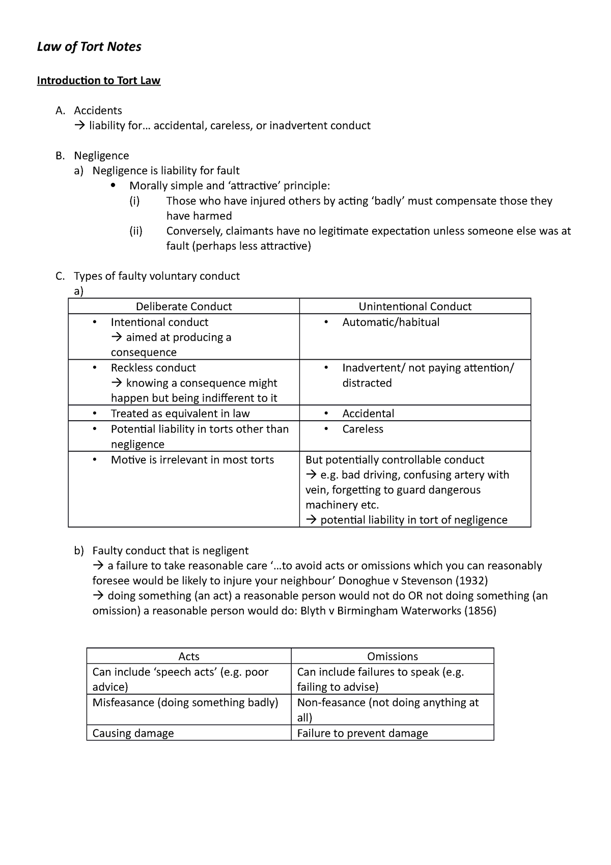 law-of-tort-notes-law-of-tort-notes-introduction-to-tort-law-a