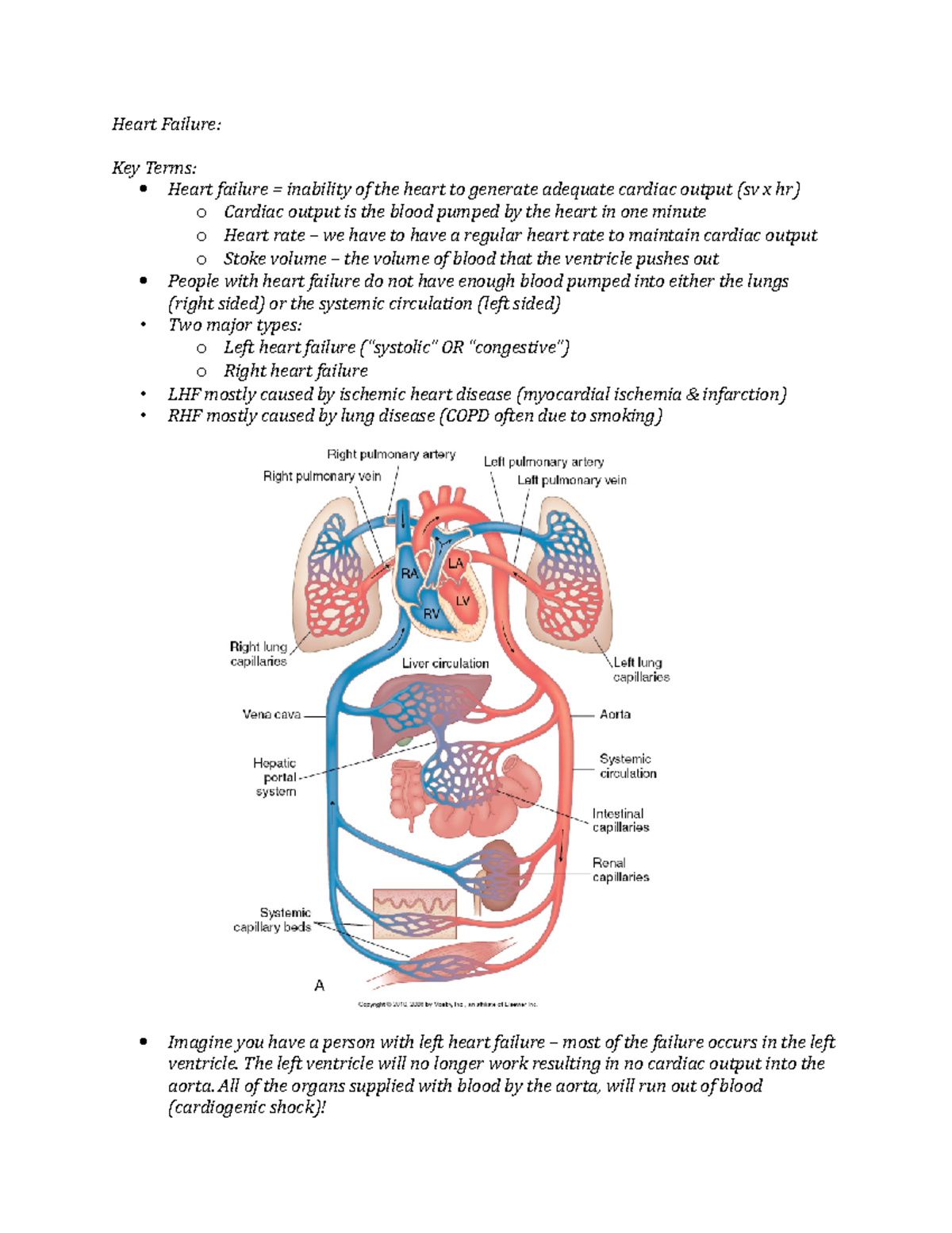 Lecture 5 - patho - Heart Failure: Key Terms: Heart failure = inability ...