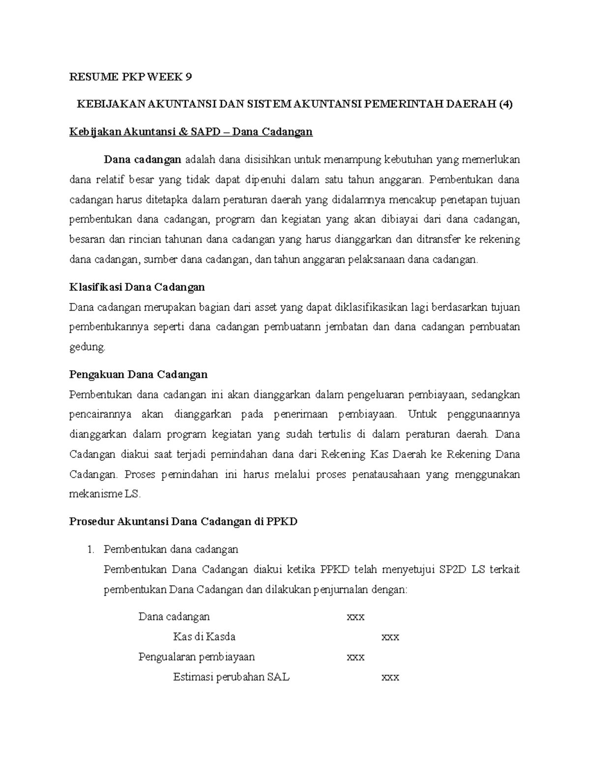 Week 10 resume pengelolaan keuangan publik tentang laporan keuangan