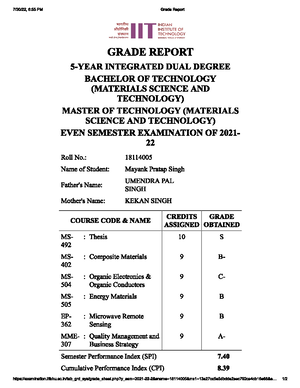 18 BCS 031 Industrial Training Report - A PROJECT REPORT ON INTEGRATED ...