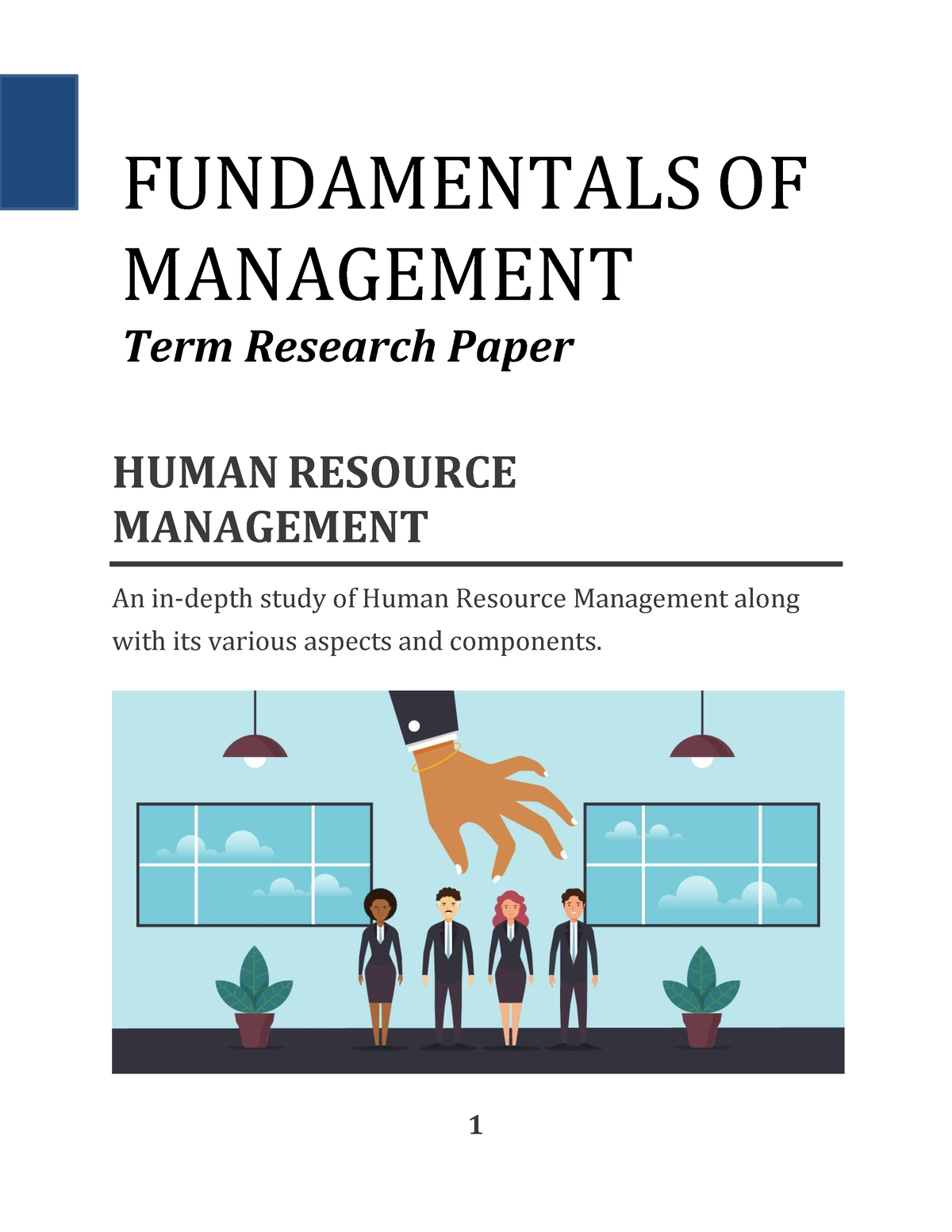 term paper on human resource management pdf