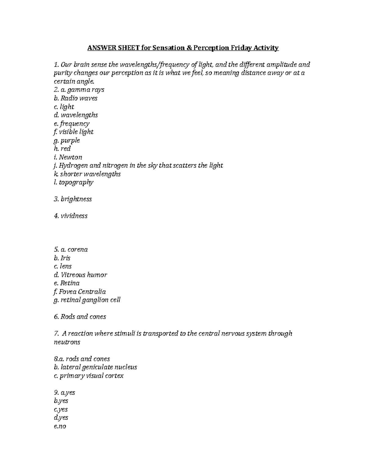 101-sensation-perception-friday-answer-sheet-answer-sheet-for