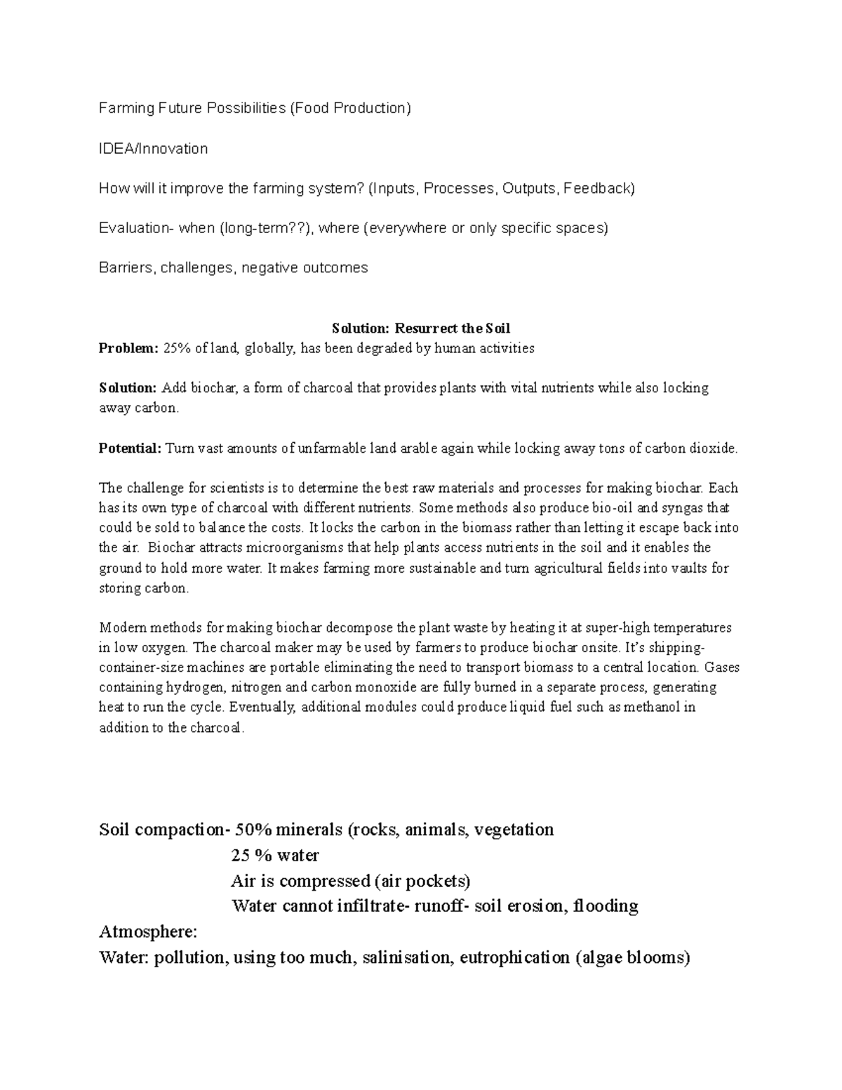 Farming Future Possibilities Potential Turn vast amounts of