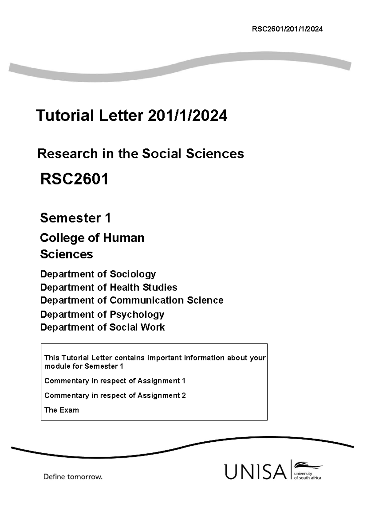 201 2024 1 b feedback - This Tutorial Letter contains important ...