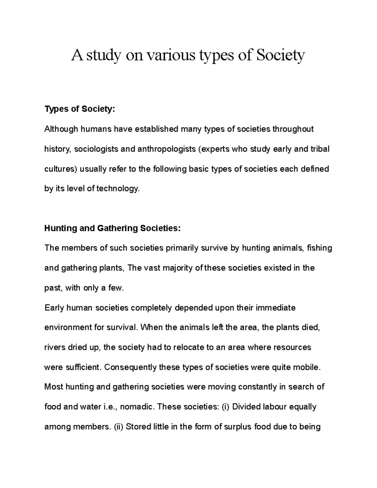 a-study-on-various-types-of-society-hunting-and-gathering-societies