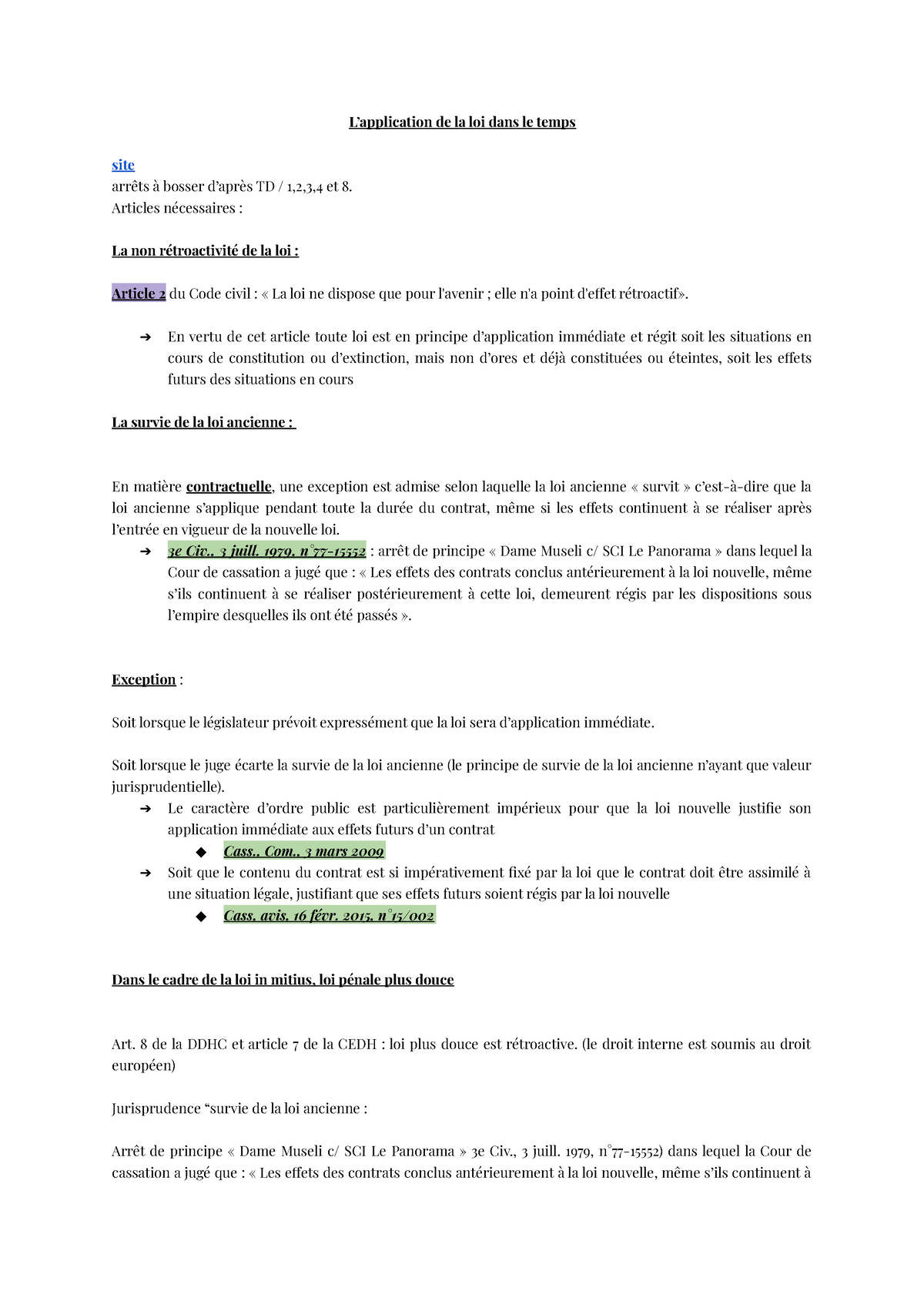 l'application de la loi dans le temps dissertation pdf