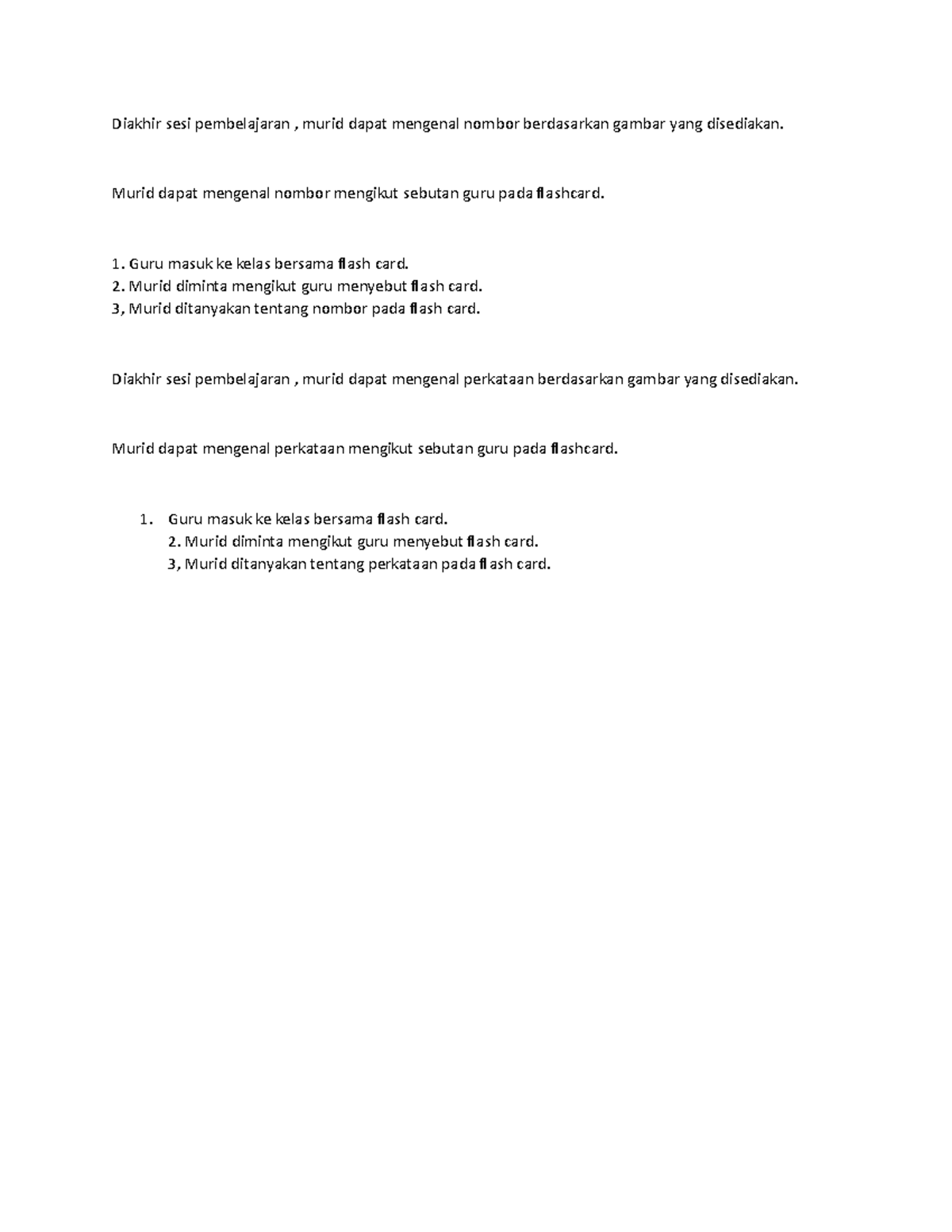 Template RPH - note - Diakhir sesi pembelajaran , murid dapat mengenal ...