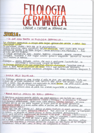 Documenti scansionati 2 - Filologia germanica 1 A - Studocu