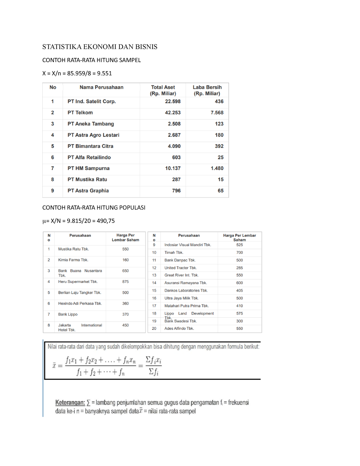 Statistika Ekonomi DAN Bisnis 6 - STATISTIKA EKONOMI DAN BISNIS CONTOH ...