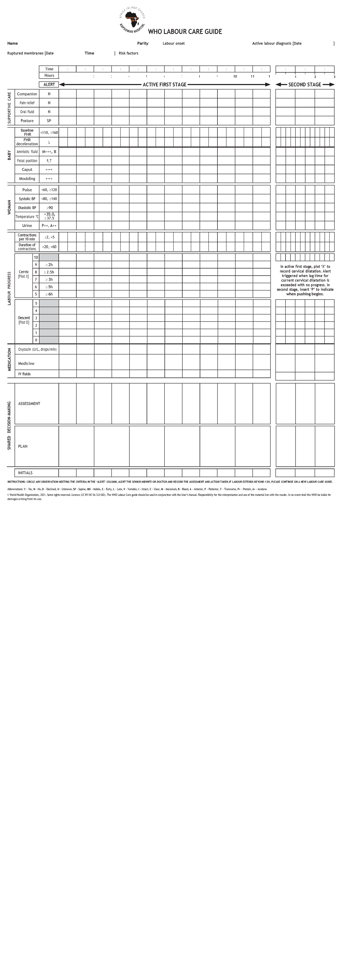 WHO-labour-care-guide form - Constitutional law - Studocu