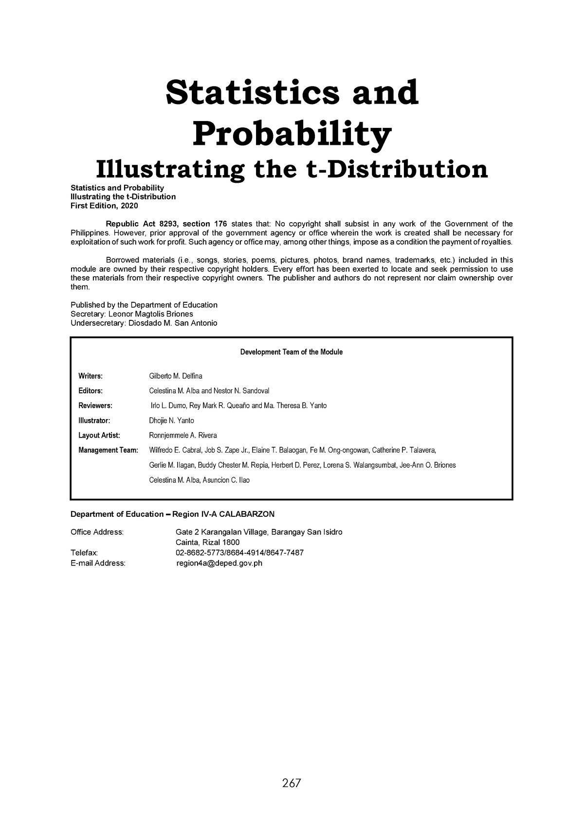 Statistics And Probability Quarter 3 Week 8 - Statistics And ...