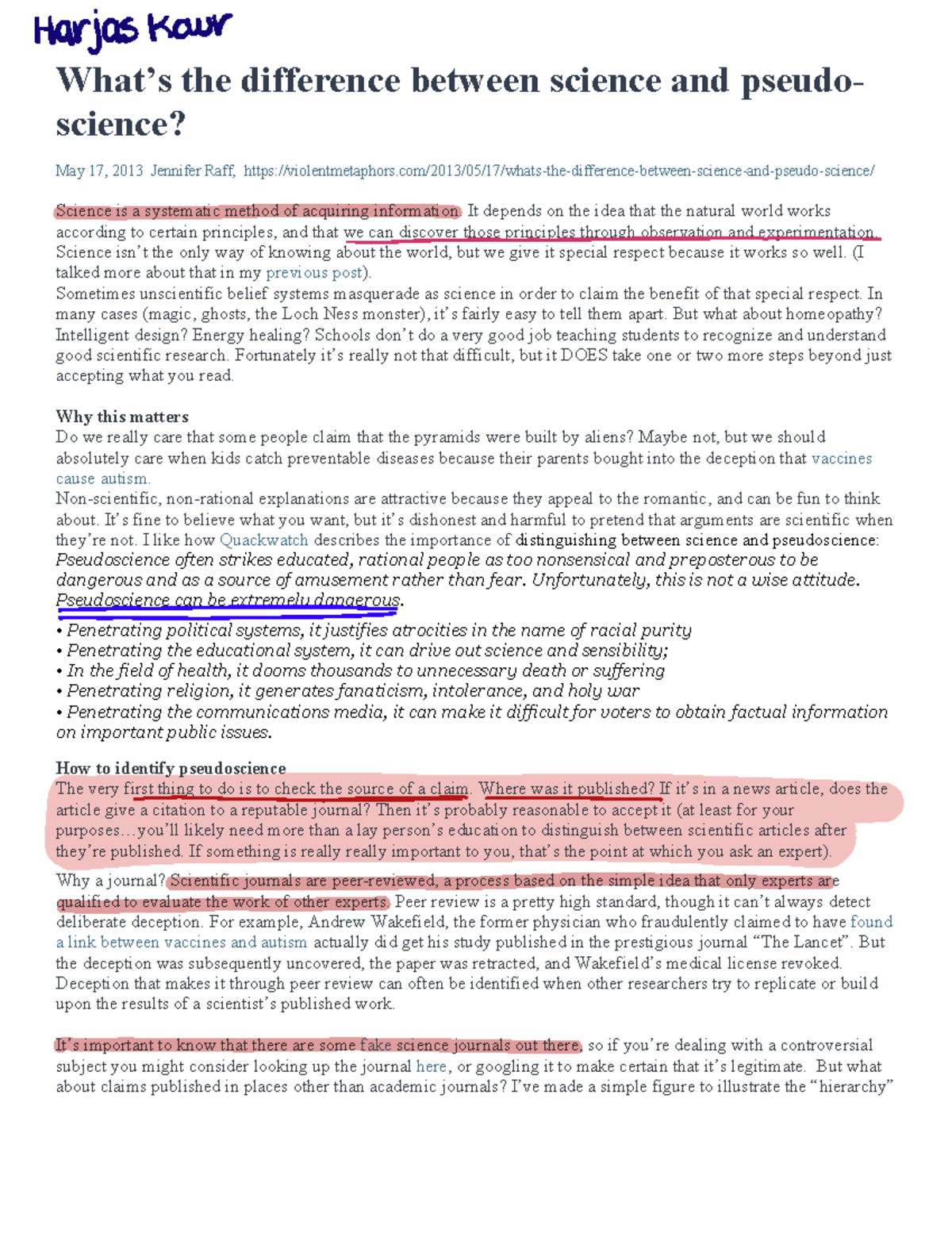 1 Science vs BIO 116 Professor Christopher was my professor What’s