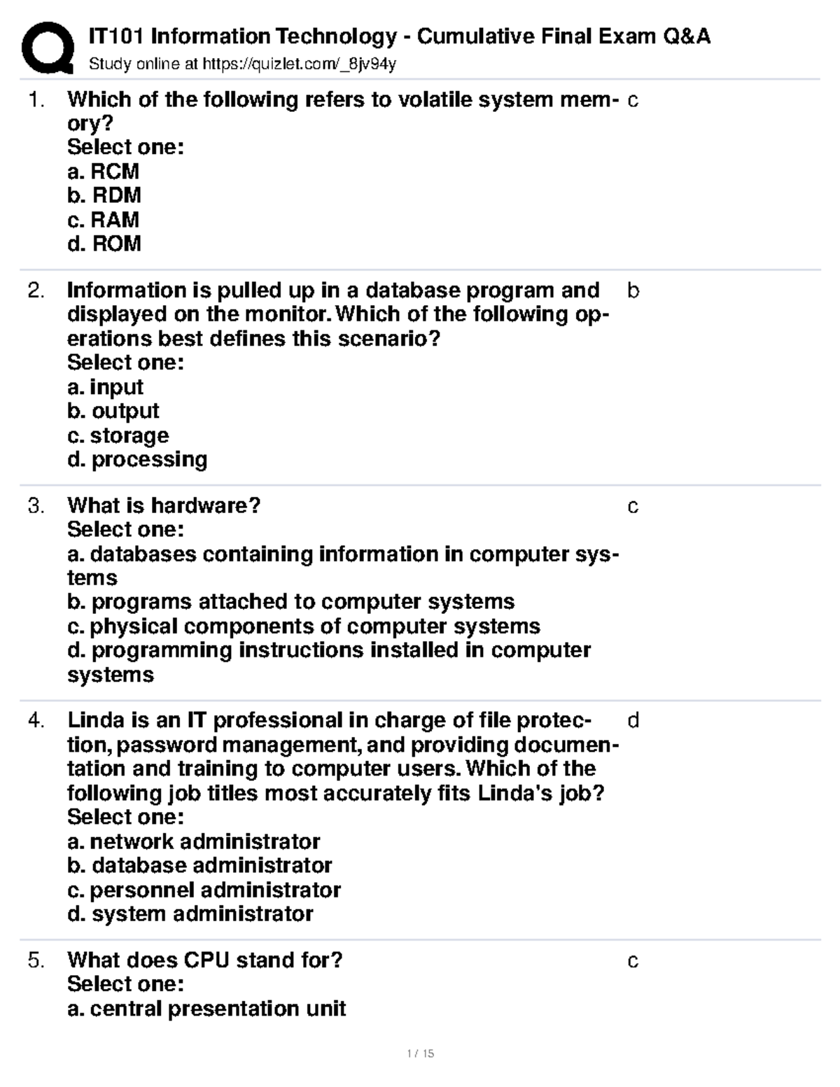 IT101 Exam- Straighterline - Study Online At Quizlet/_8jv94y Which Of ...