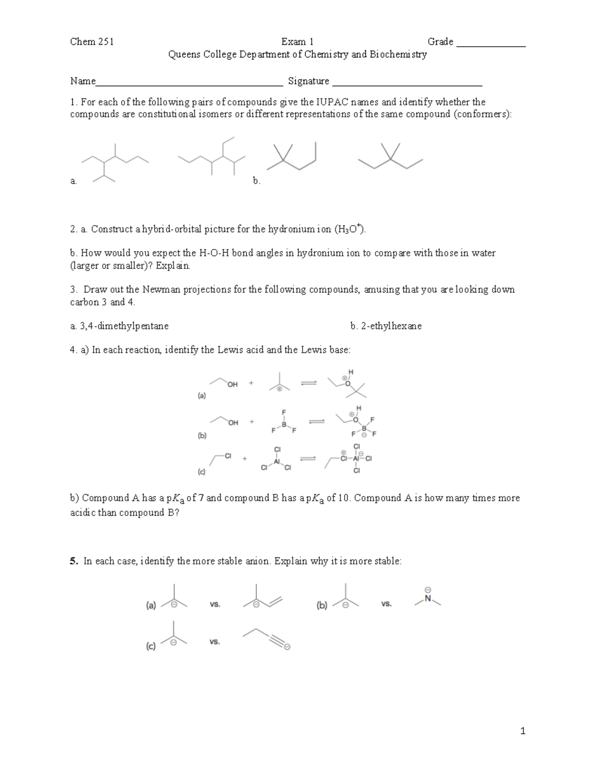 Sample Exam - Old exams with questions and answer keys for practice ...