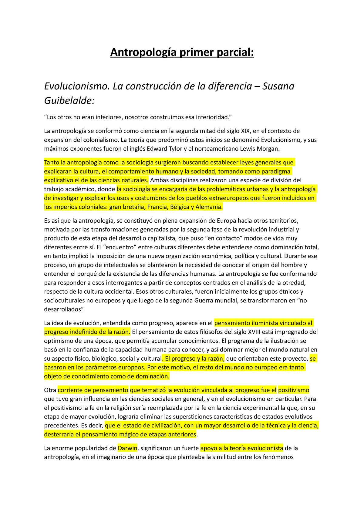 Antropología Primer Parcial - Antropología Primer Parcial ...