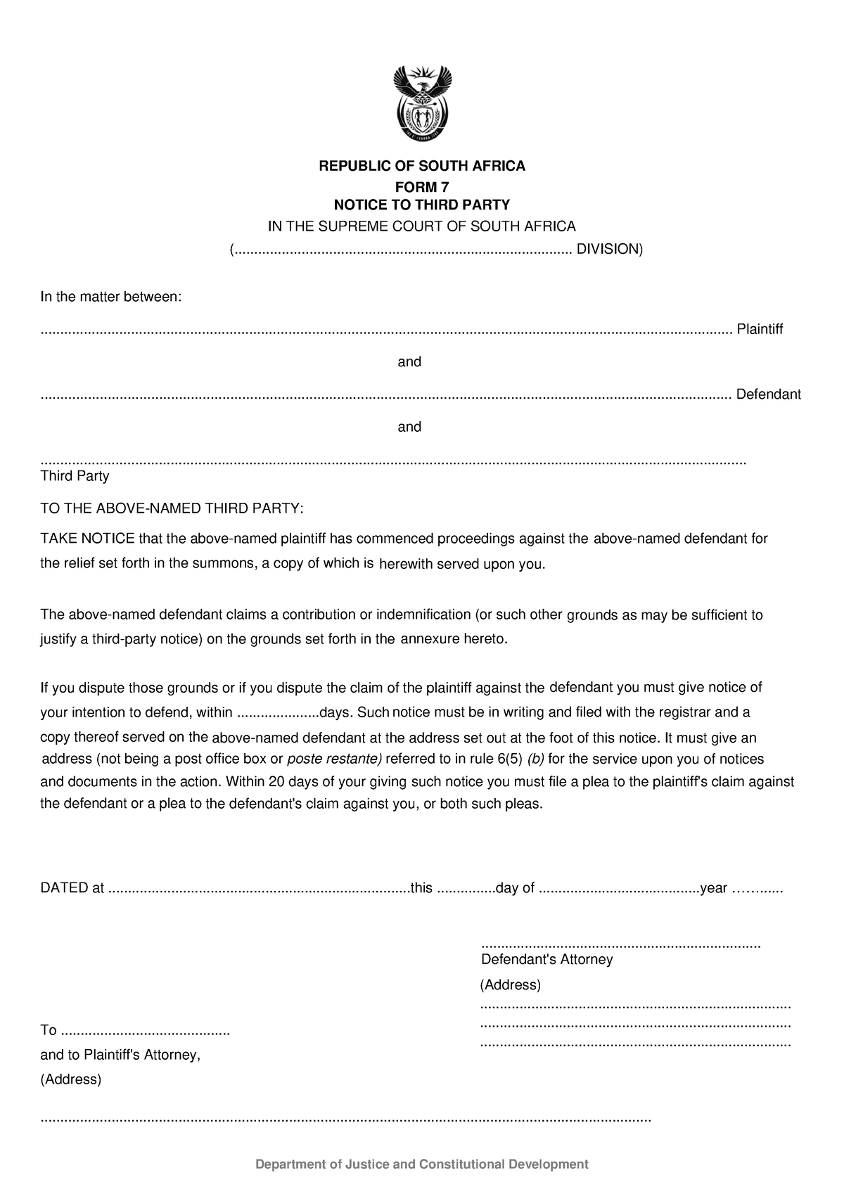 HCUR Form 07 - forms - Department of Justice and Constitutional ...