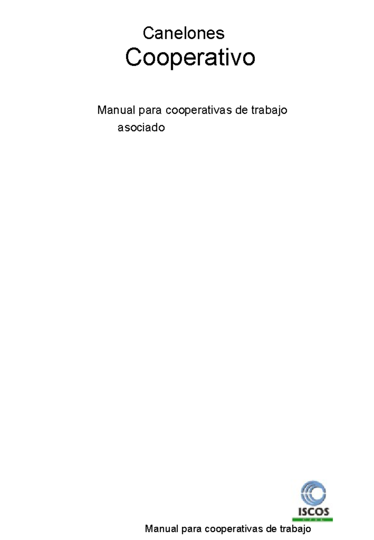 Manual para cooperativas de trabajo asociado - Canelones Cooperativo ...