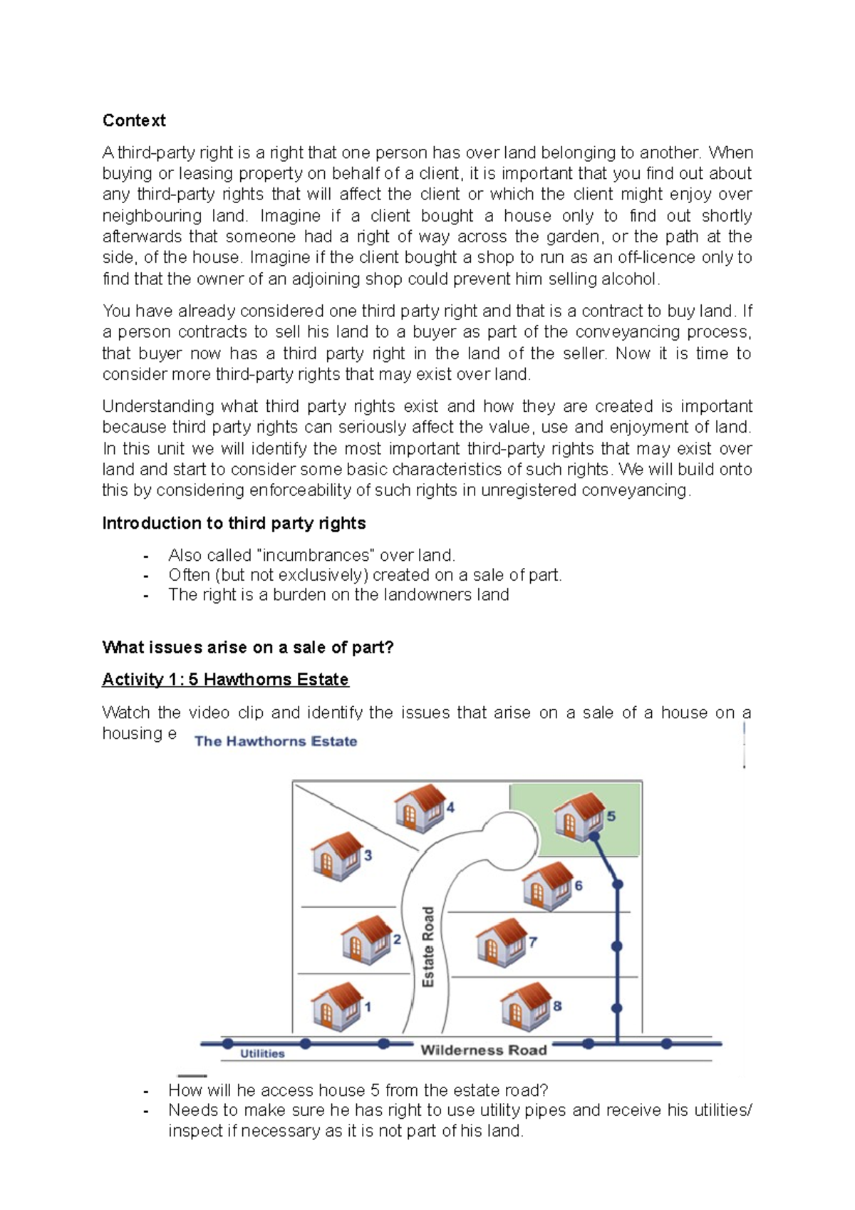 Land Law Unit 2 Third Party Rights over Land and Enforceability in