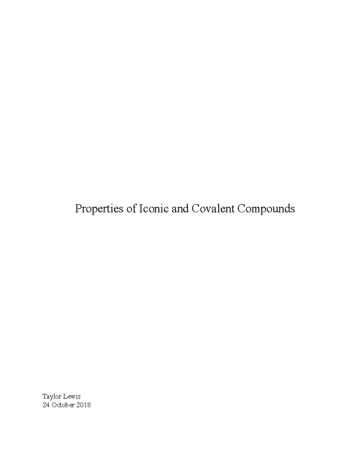 Ionic vs Covalent Compounds - Properties of Iconic and Covalent ...