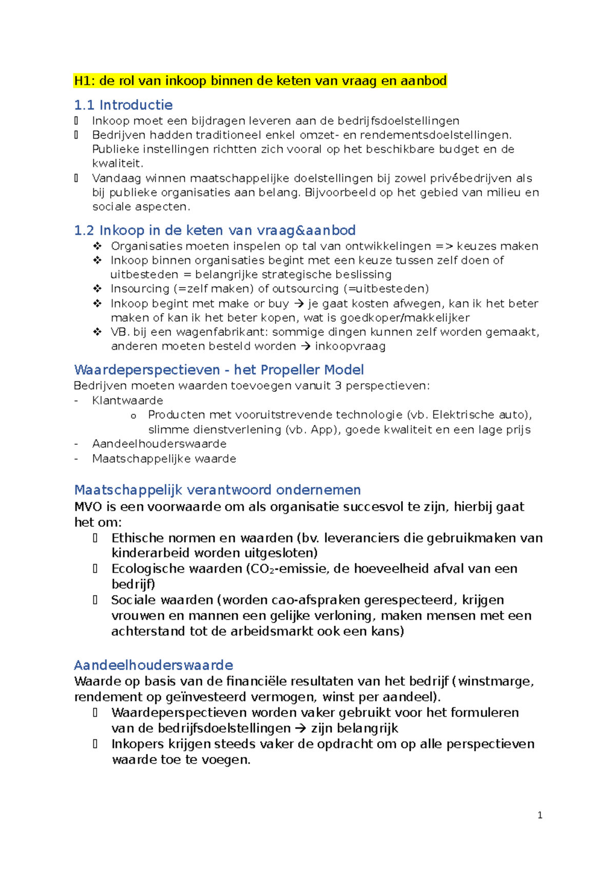 SV-inkooplogistiek - Goede Samenvatting Dat Zeker Gaat Helpen Bij Het ...