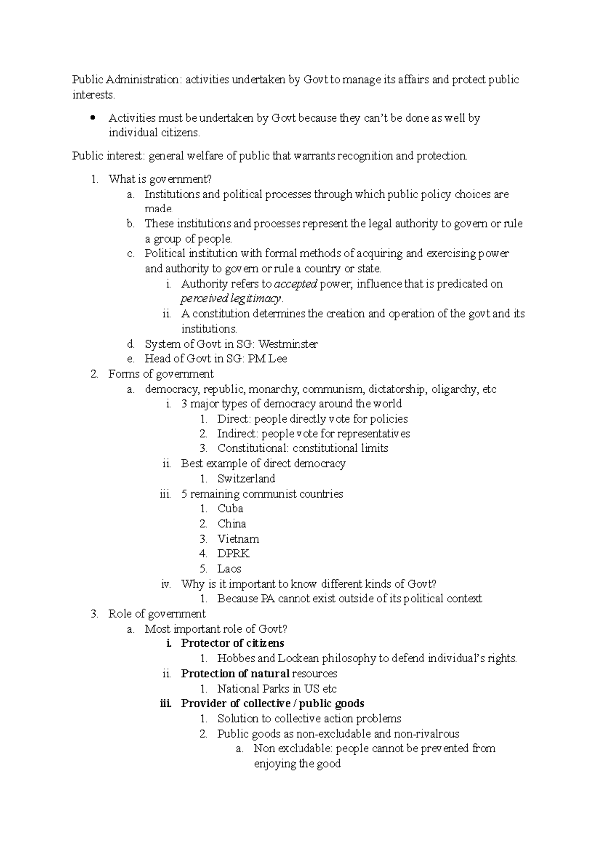 What Is Government Lesson Plan Class 6