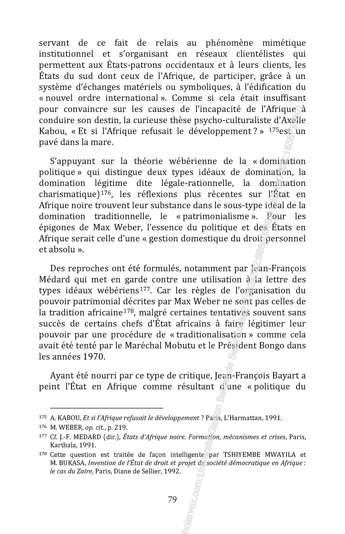 L'état en Afrique - très pertinentes - 79 servant de ce fait de relais ...