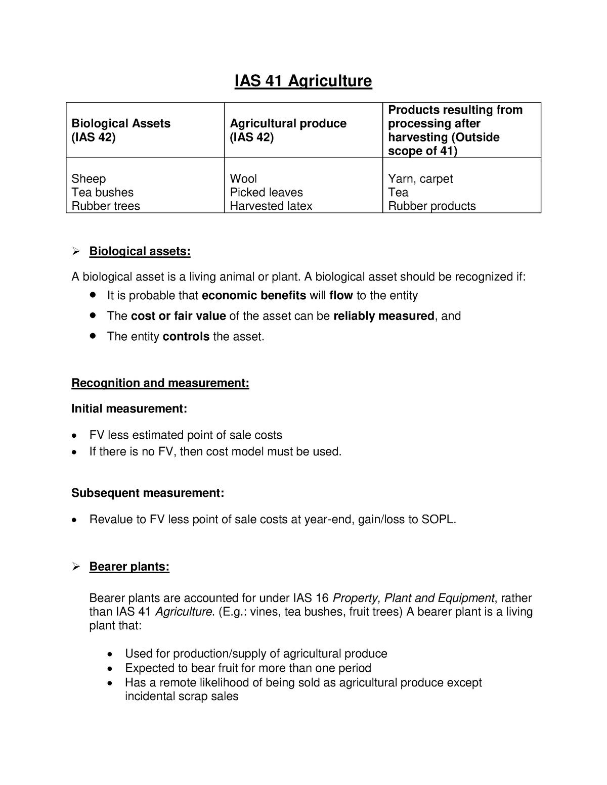 IAS 41 Agriculture - Ifrs - IAS 41 Agriculture Biological Assets (IAS ...