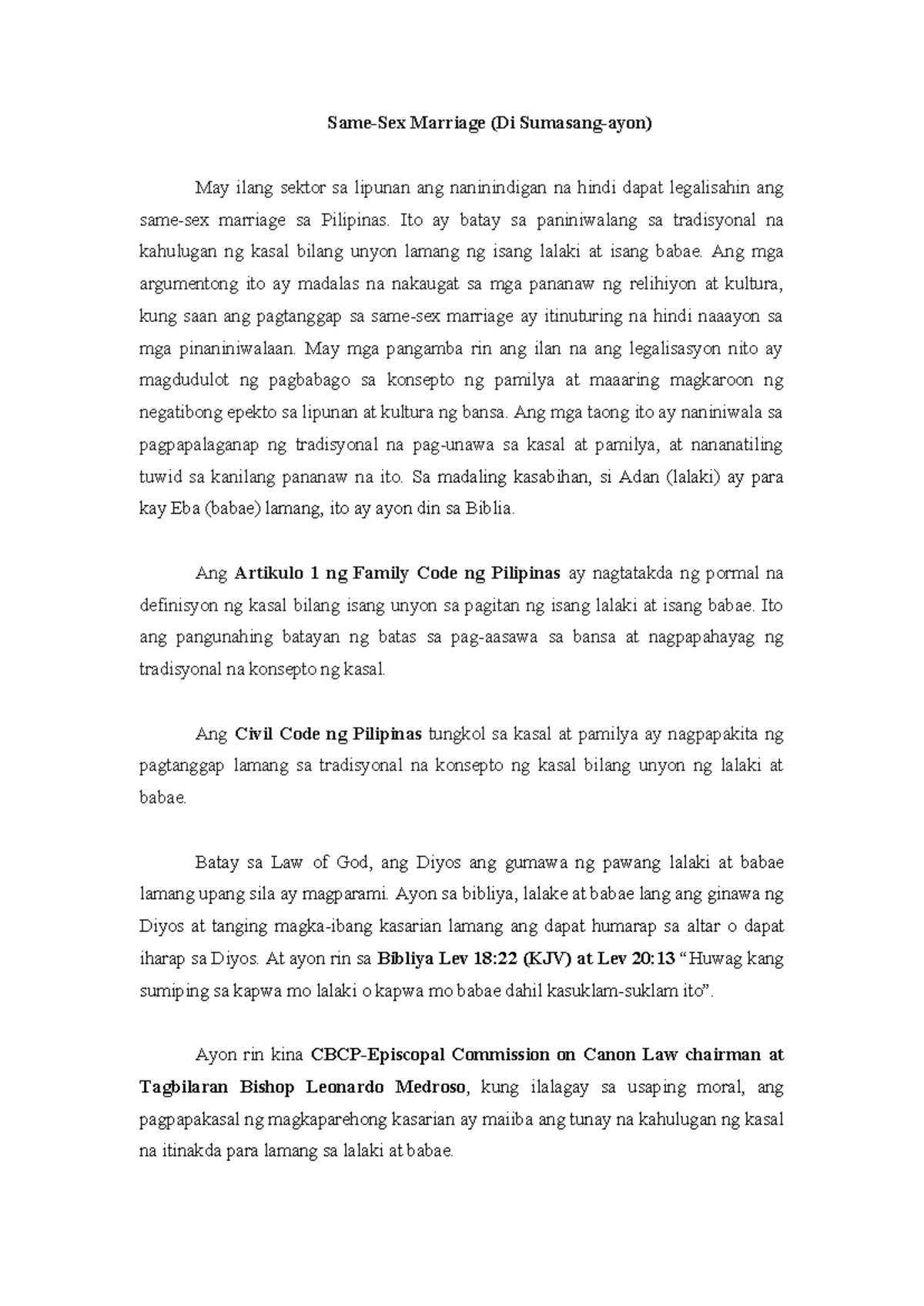 Same sex marriage - Same-Sex Marriage (Di Sumasang-ayon) May ilang ...