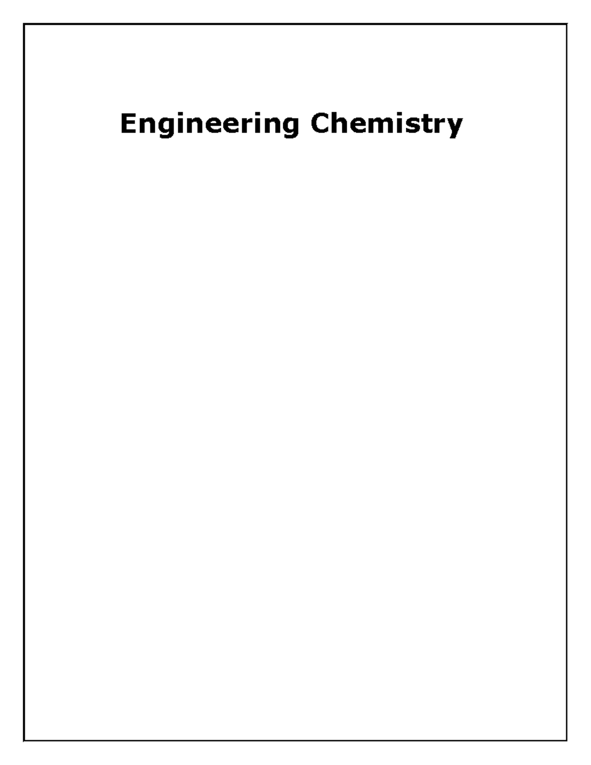 Engineering Chemistry - Organic Chemistry - GTU - Studocu