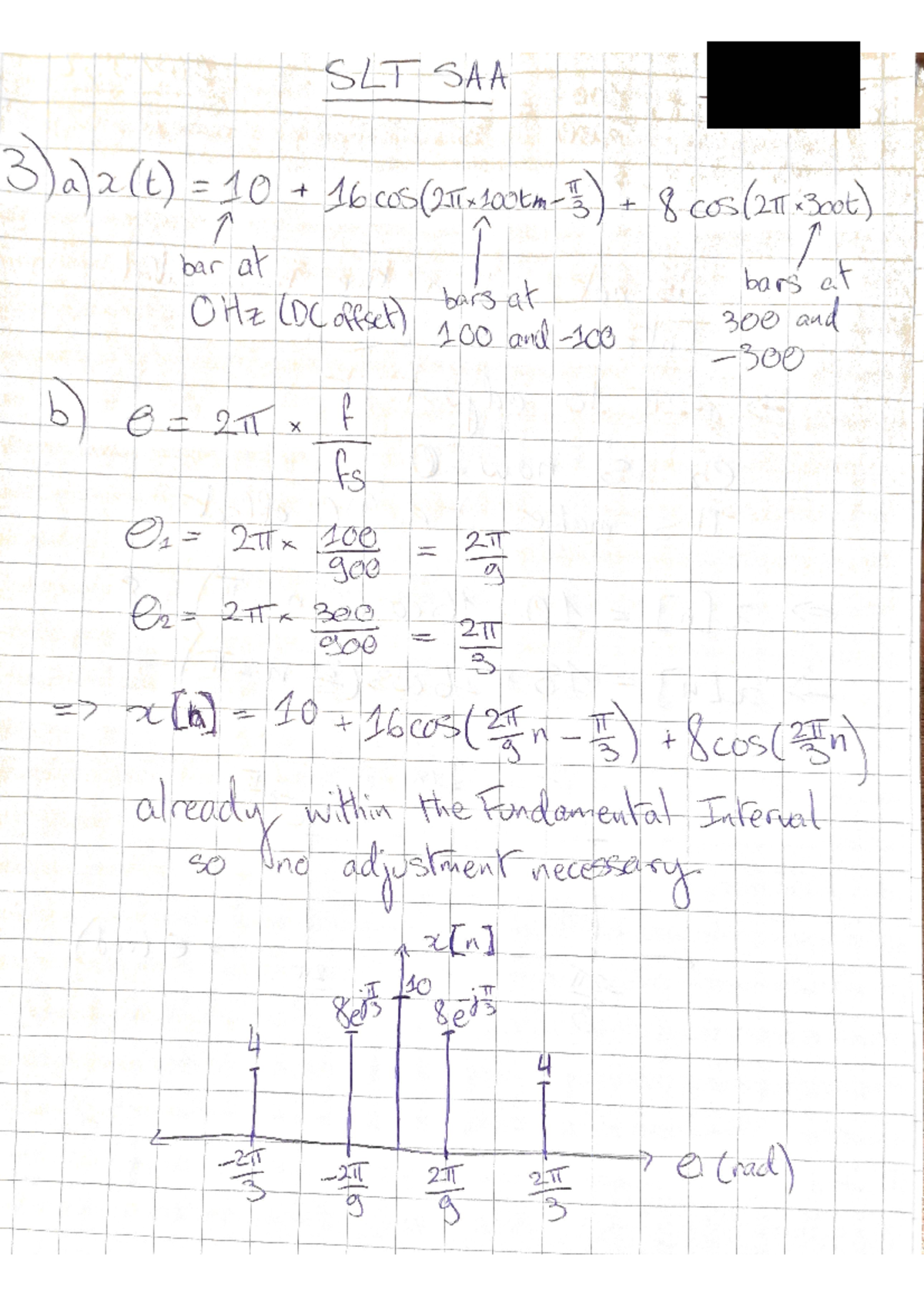 Signals tickex SAA tick exercises SAA Signal processing basics
