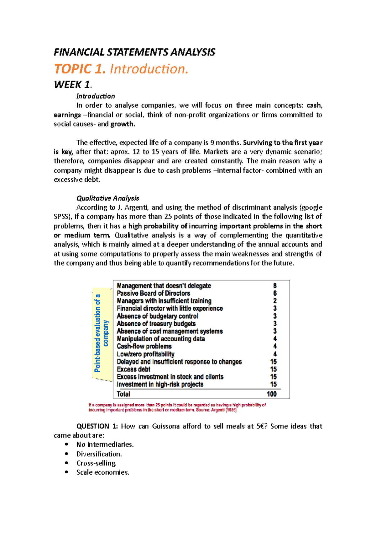 Financial Statements Analysis Summary Topics - FINANCIAL STATEMENTS ...