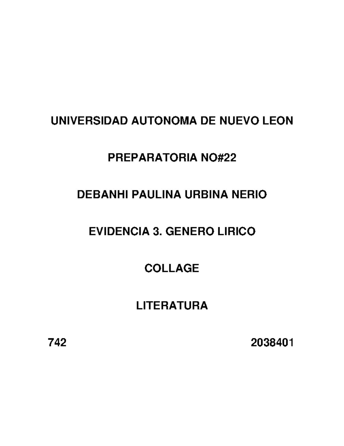 DPUN EV3 Literatura - UNIVERSIDAD AUTONOMA DE NUEVO LEON PREPARATORIA ...