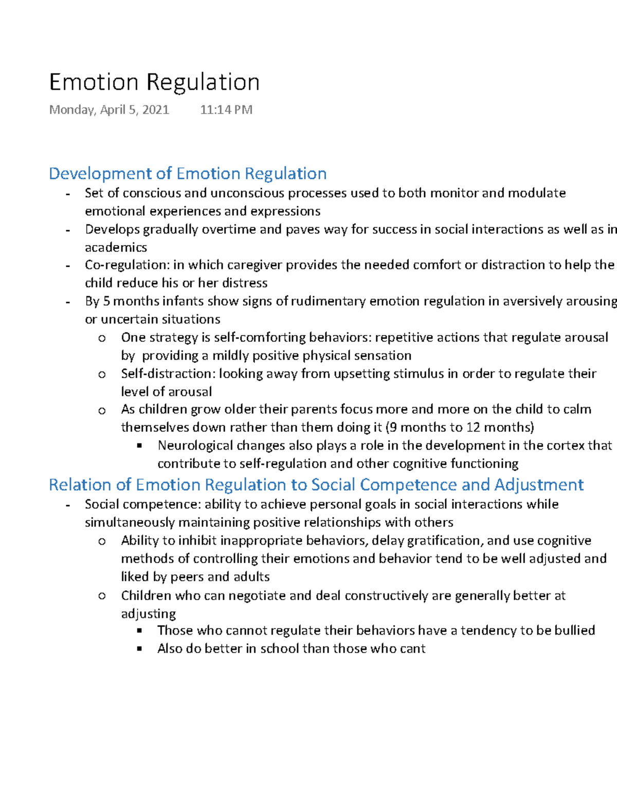 Emotion Regulation - Ganger - Development Of Emotion Regulation Set Of ...