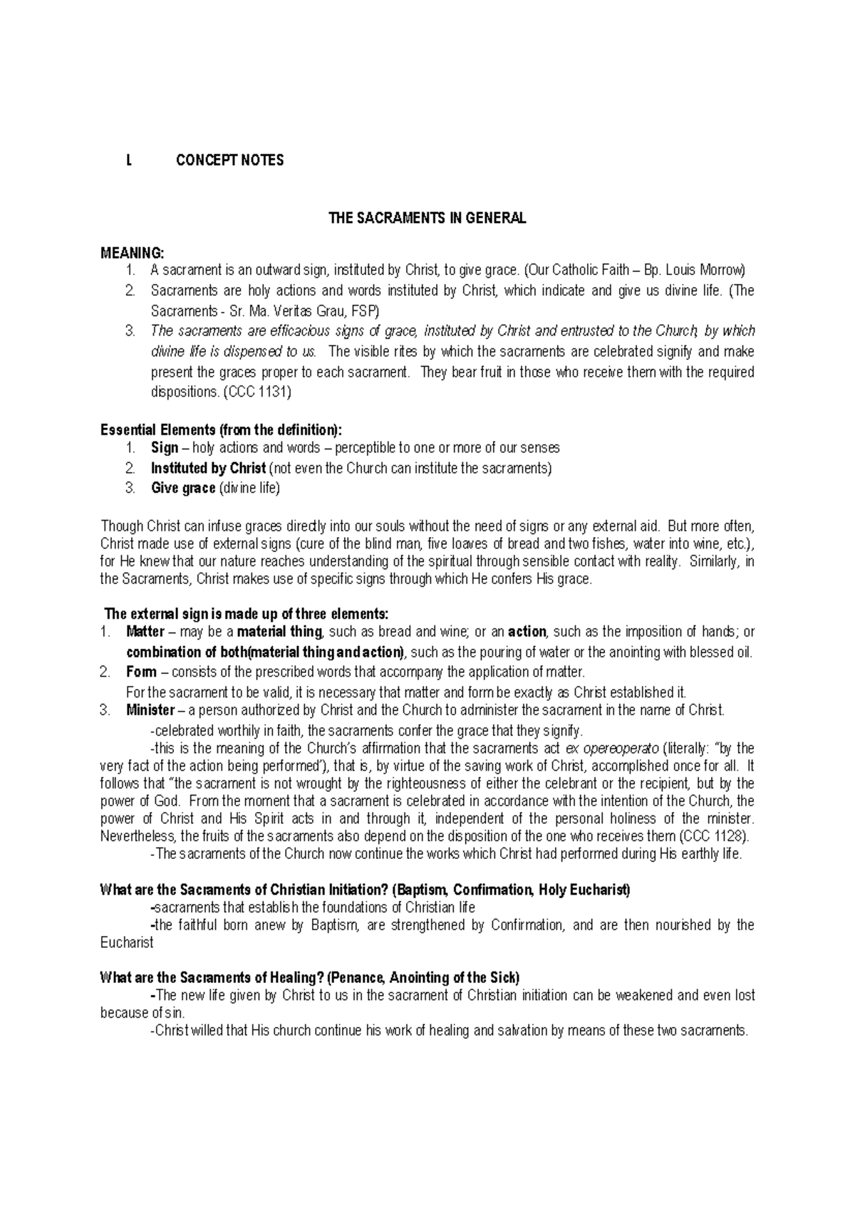 Lesson-1 - Religion Education Lesson 1 - I. CONCEPT NOTES THE ...