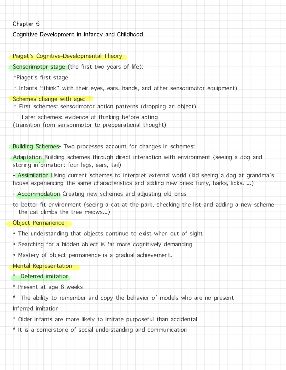 CHAD 35 ch 6 In ch 6 it talks about Piaget s Cognitive