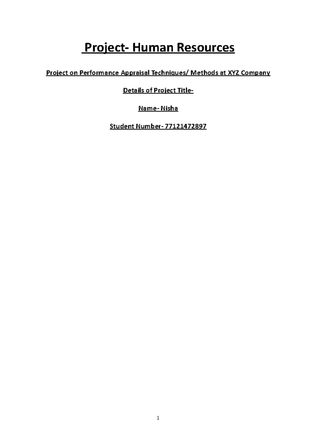 MBA Final Project 1 Project Human Resources Project On Performance   Thumb 1200 1698 