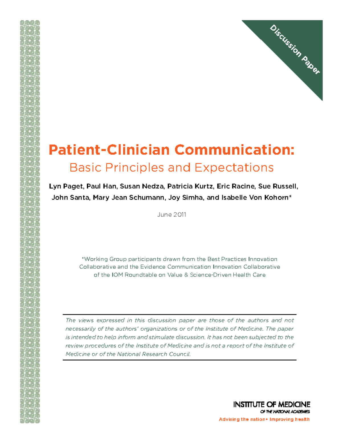 Patient-Clinician Communication In Healthcare - Patient-Clinician ...