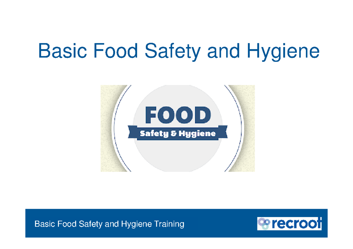 4 basic food safety and hygiene training Basic Food Safety and