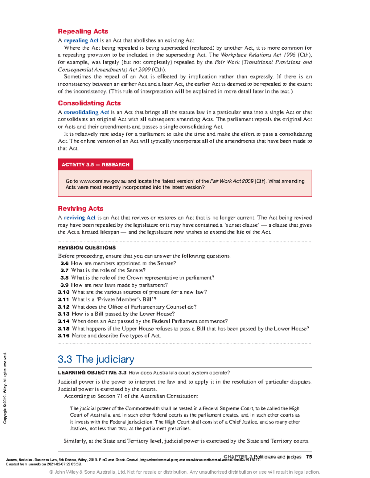 Business Law 5th Edition (3 - Repealing Acts A repealing Act is an Act ...