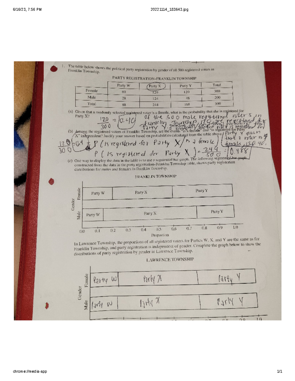 ap statistics 6 3 homework answers