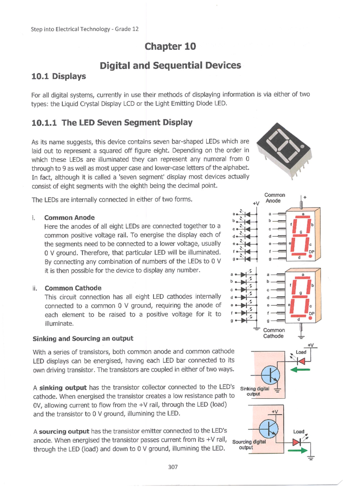 Digital and Sequential Devices - 10.1 The LED Seven Segment Display As ...