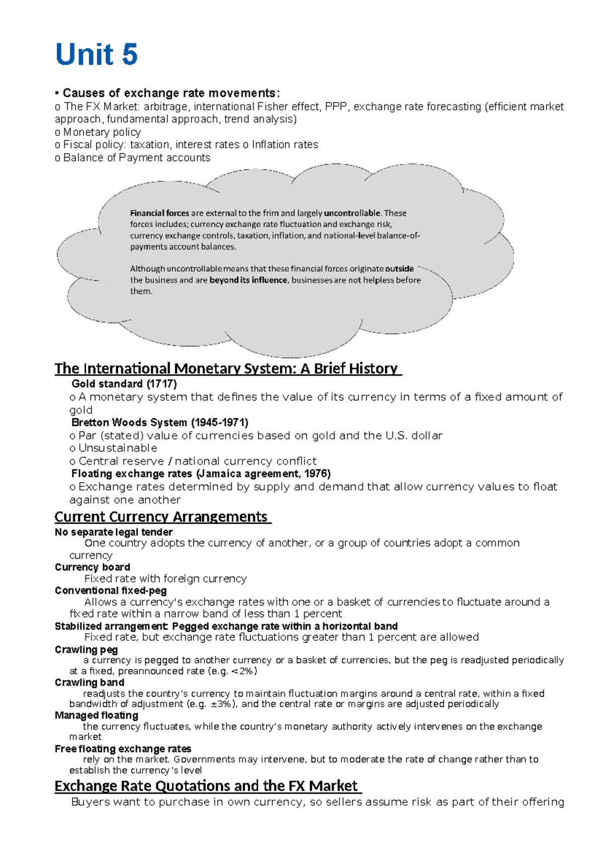 Unit 5,6,7,8 st2 - Summary International business management - Unit 5 ...