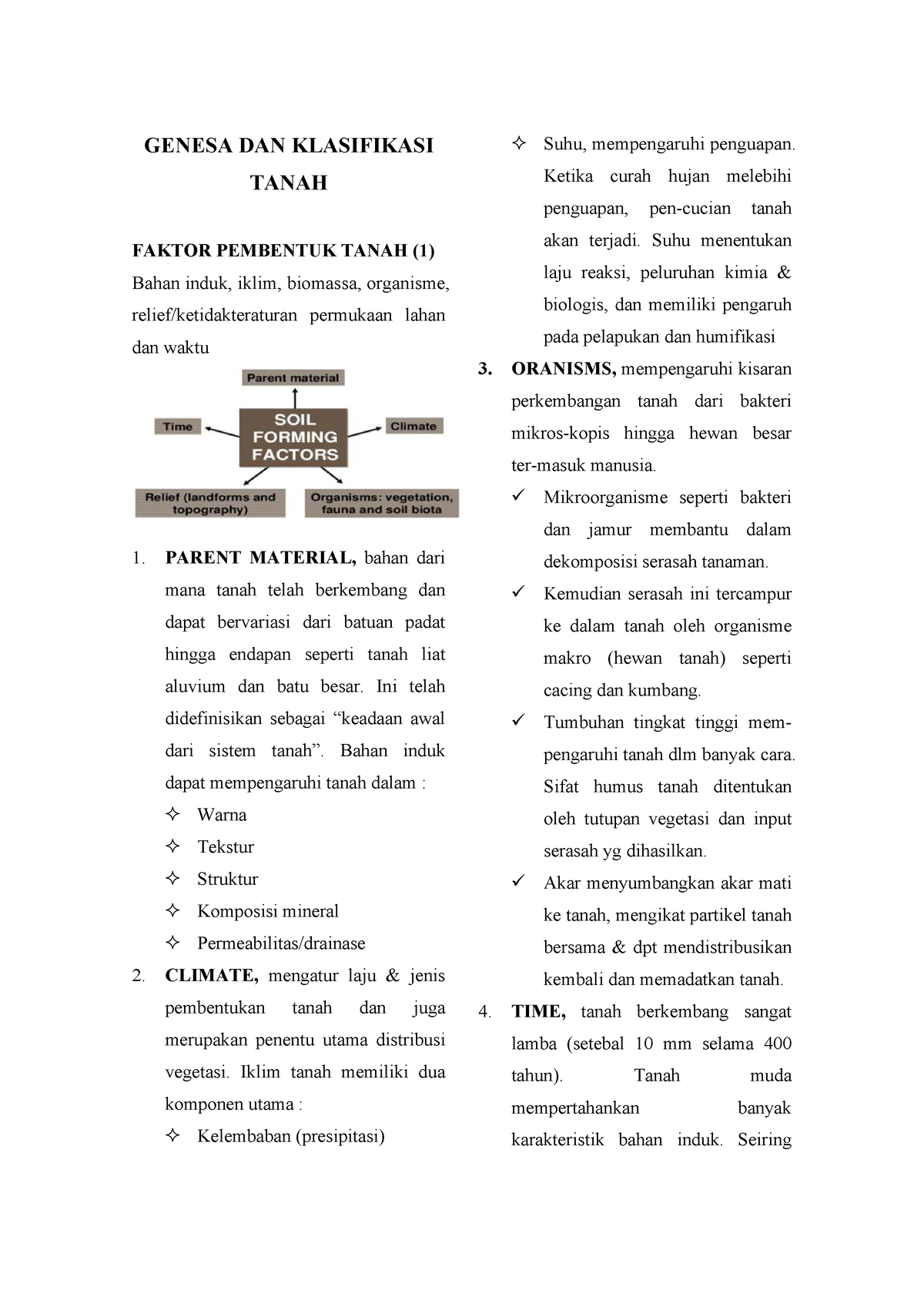 Faktor Pembentuk Tanah 1 - GENESA DAN KLASIFIKASI TANAH FAKTOR ...