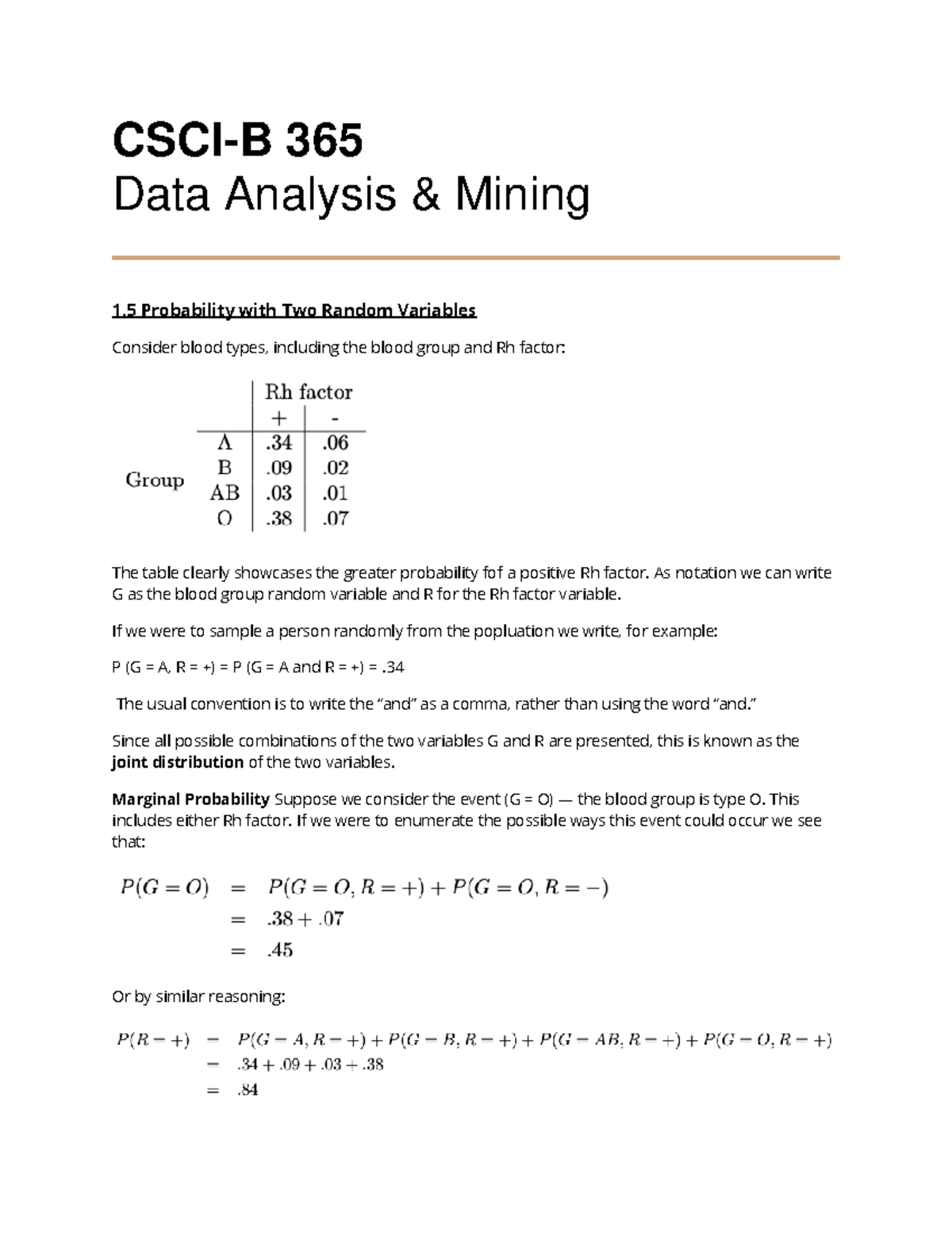 1.5 Probability With Two Random Variables - CSCI-B 365 Data Analysis ...