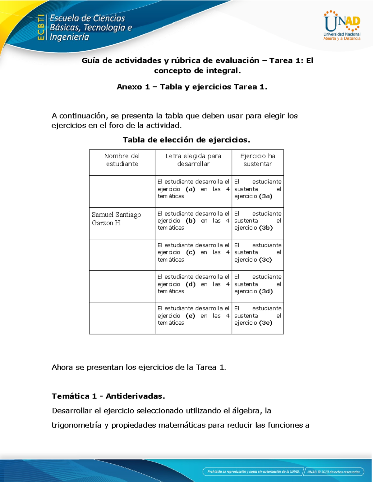 Anexo 1 Tabla Y Ejercicios Tarea 1s Guía De Actividades Y Rúbrica De Evaluación Tarea 1 7370