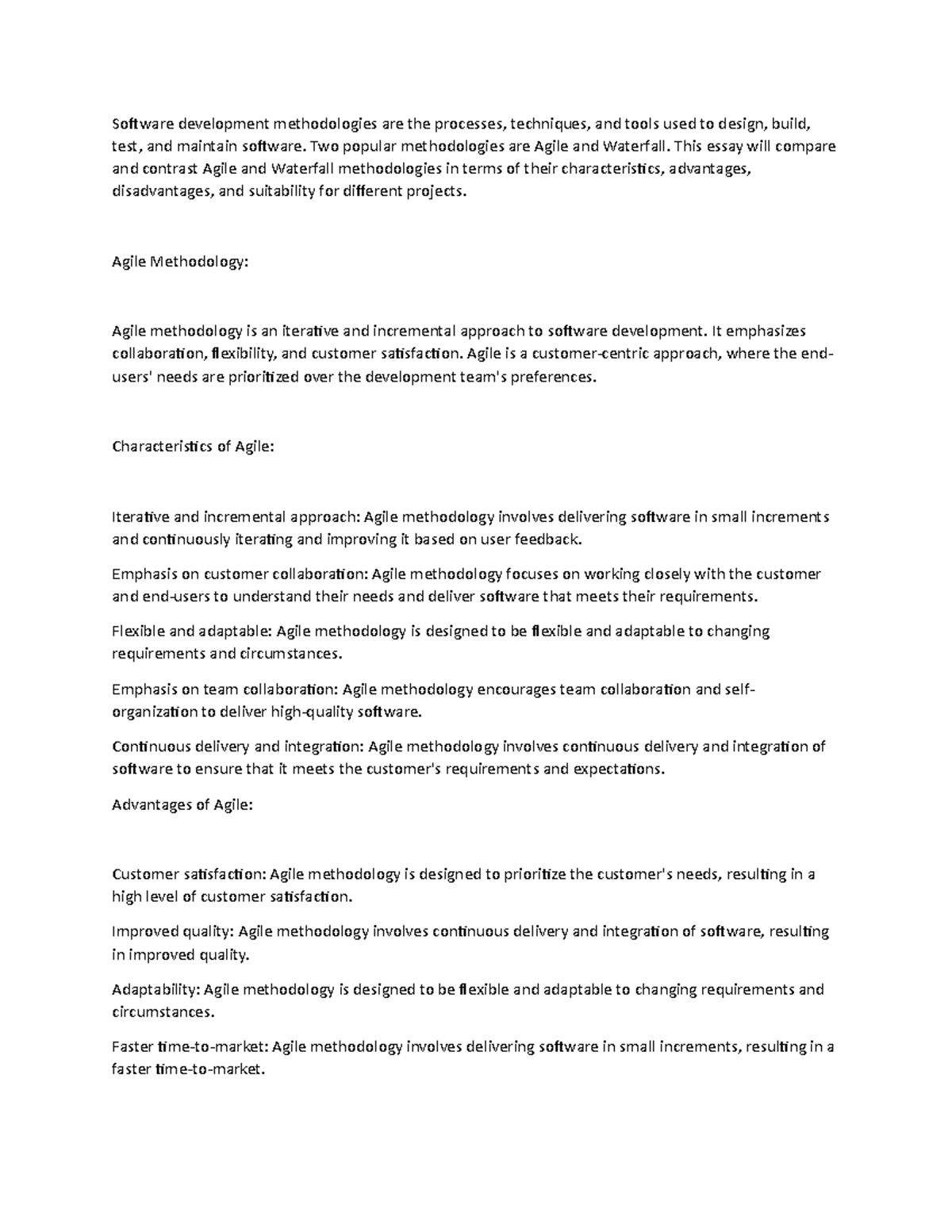 Software development methodologies are the processes - Two popular ... image.