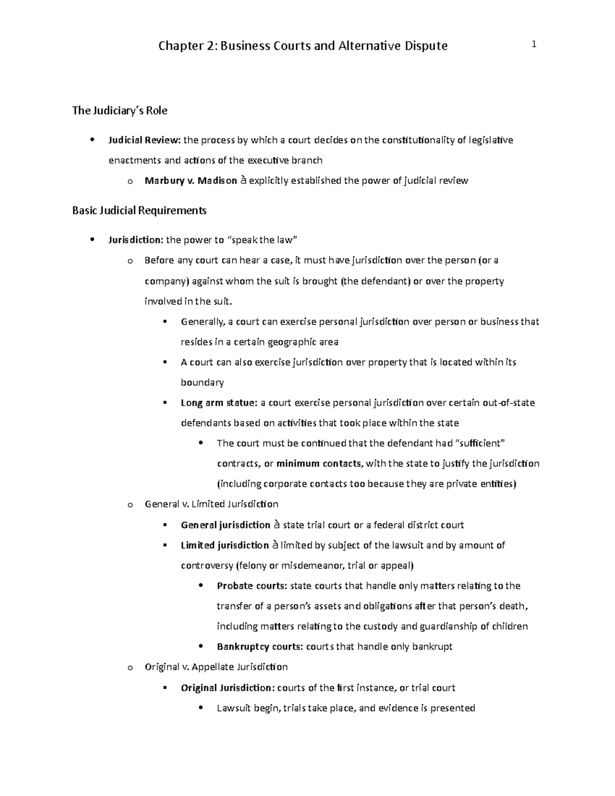 Chapter 2 Courts And Alternative Dispute Resolution - The Judiciary’s ...