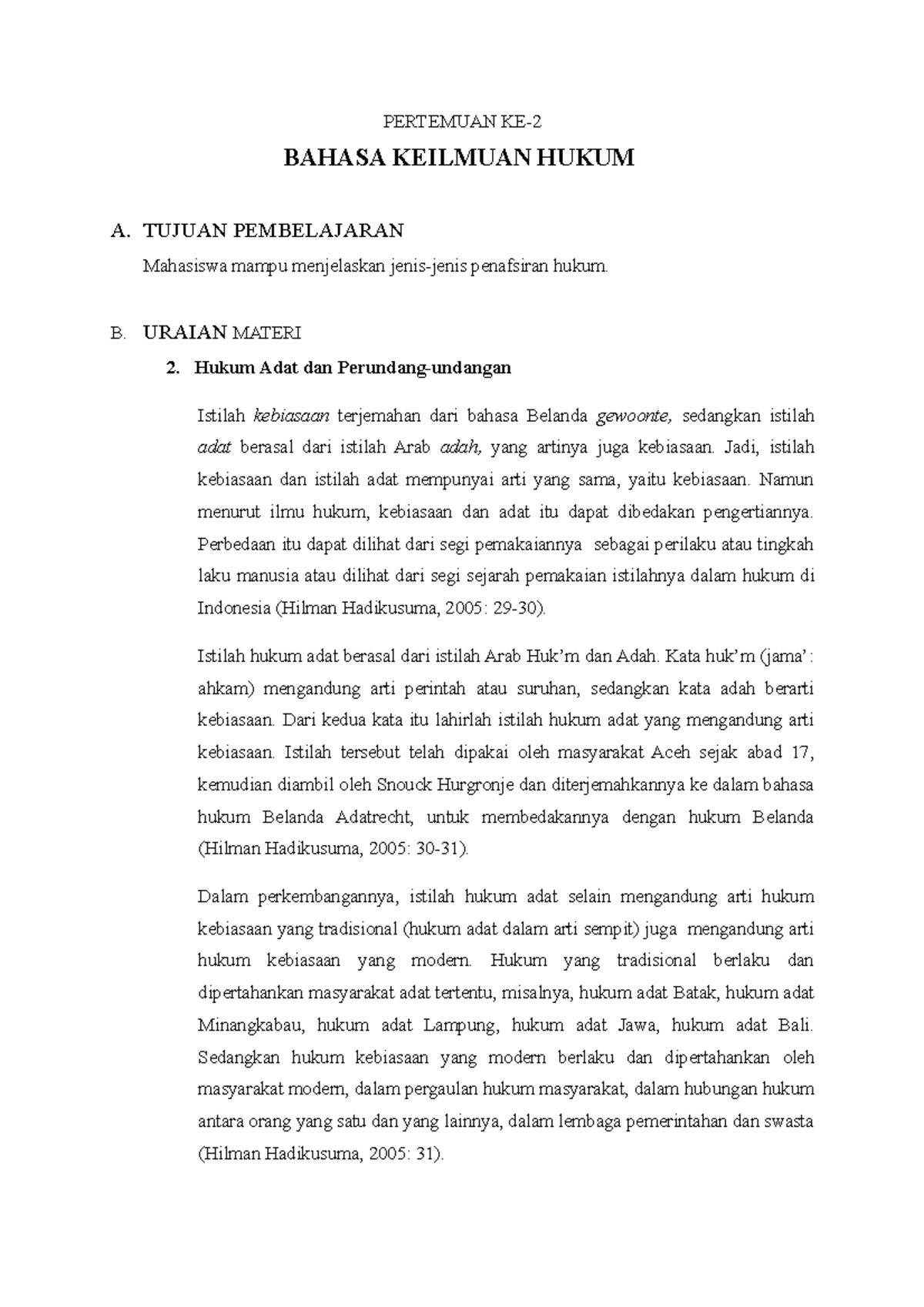 Bahasa Indonesia Hukum Pertemuan KE-2 (Bahasa Keilmuan Hukum ...